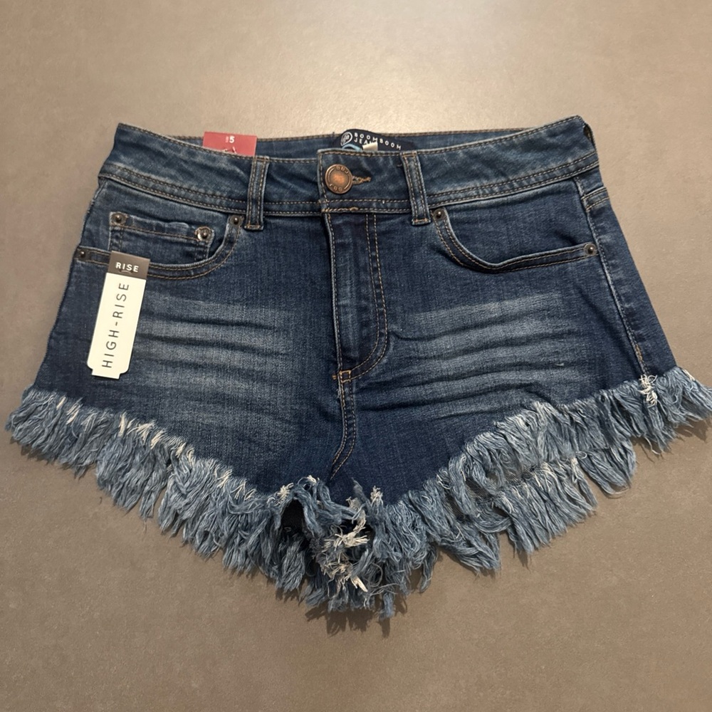 Distressed Denim High-Rise Shorts NWT Juniors 5
